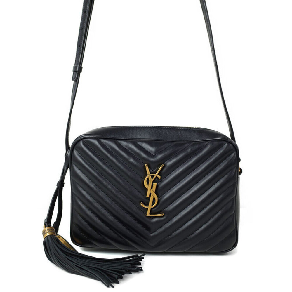 SAINT LAURENT Paris Fringe Saint Paris Lou Camera Bag Quilted Shoulder - Picture 1 of 5